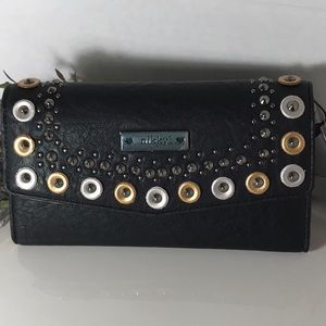 Nicole Lee(Nikki)Studded Black Trifold Wal…